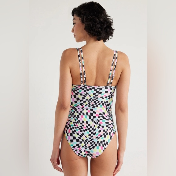 No Boundaries Juniors' Multi-Strap One-Piece Swimsuit - Picture 2 of 2